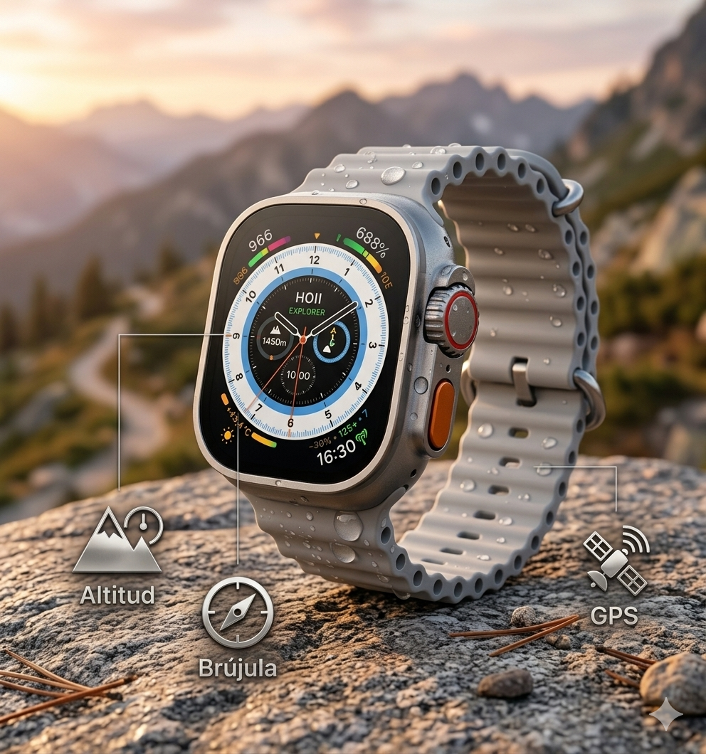 Smartwatch Ultra Pro con 2 correas ( negro + gris )